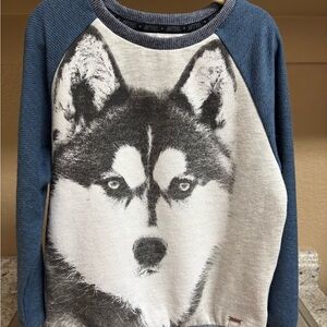 Mayoral Blue and Gray Graphic Sweatshirt